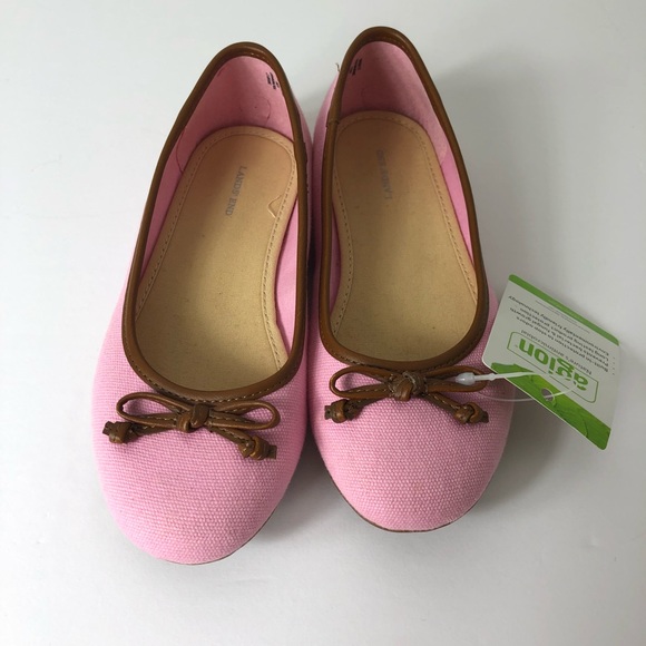 Lands' End Other - Lands End Pink Ballet Flats Canvas Girls